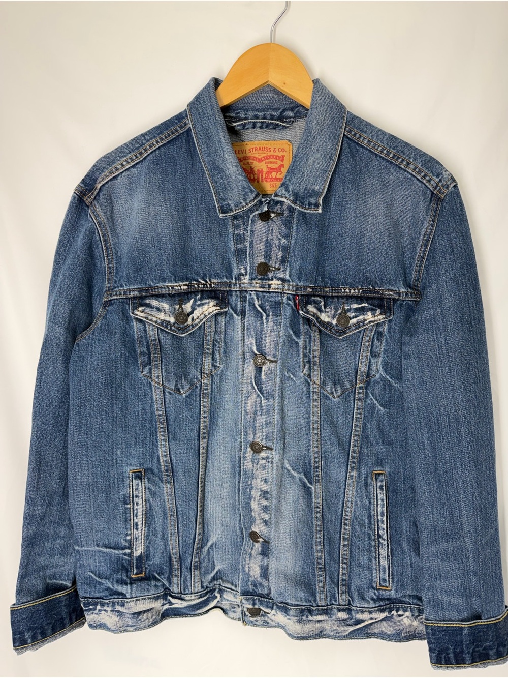Levi's Light Blue Washed Denim Jacket - Men's Casual Trucker